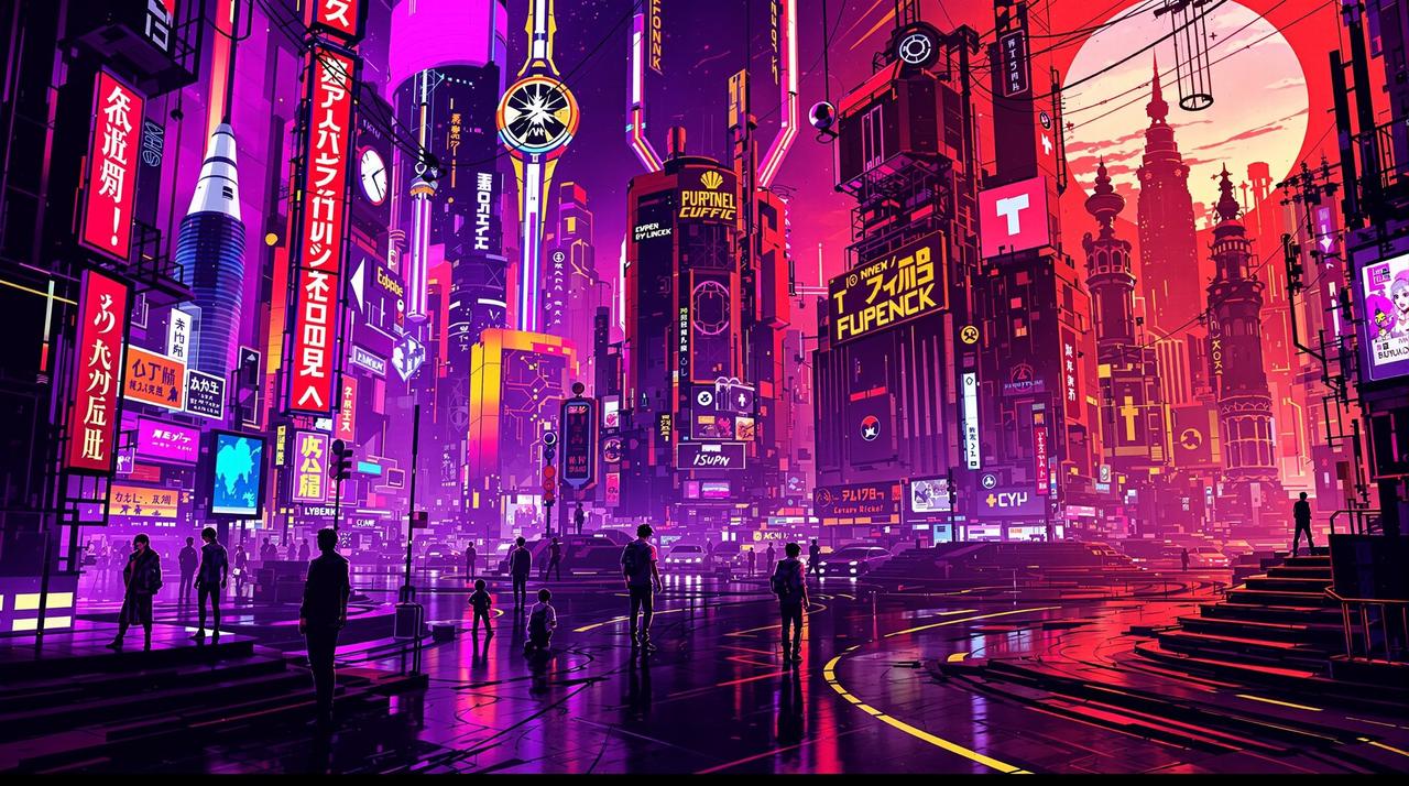 同人创作分享：暗夜行者赛博朋克风格插画合集 - 星辰动漫网精选专题